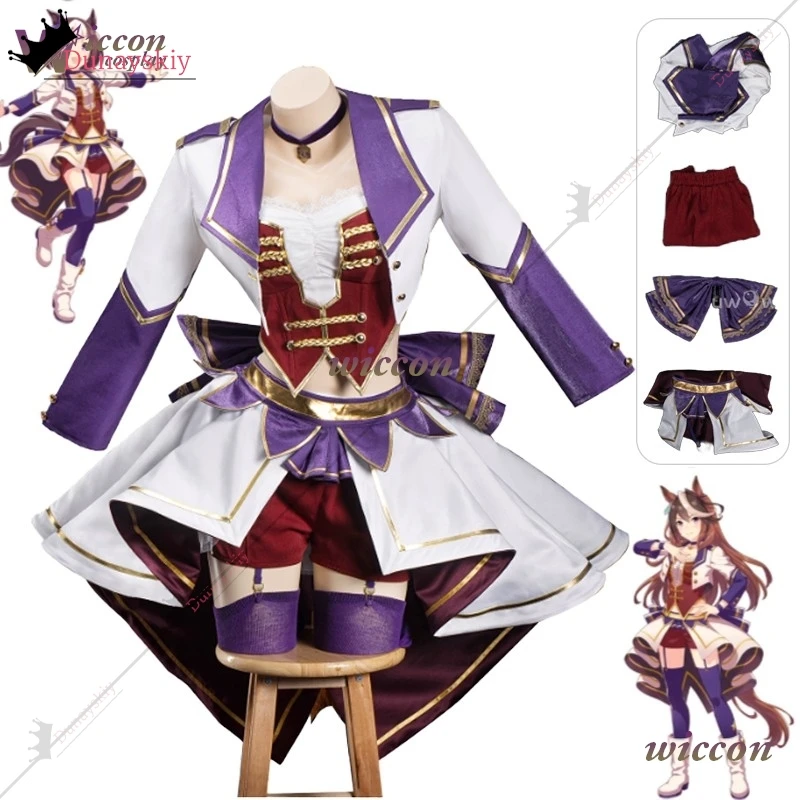 

Anime Umamusume: Pretty Derby Season 2 Umabako Stage SJ Lolita Dress Uniform Cosplay Costume Wig Ear Tail Halloween Women