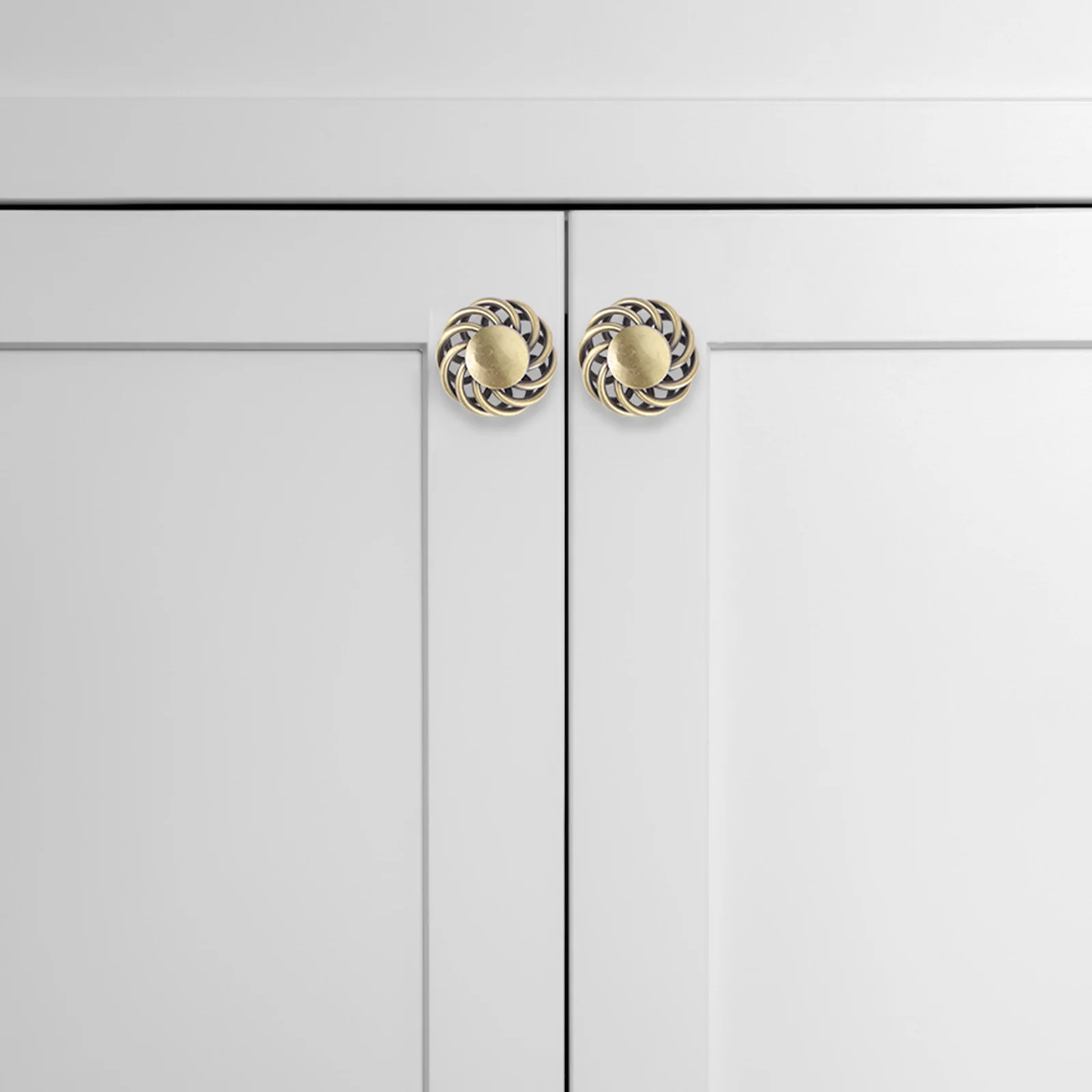 

2pcs Cabinet Handles Wardrobe Drawer Knobs Iron-Nickel Alloy Vintage Style Smooth Durable Grip For Closet Door Furniture