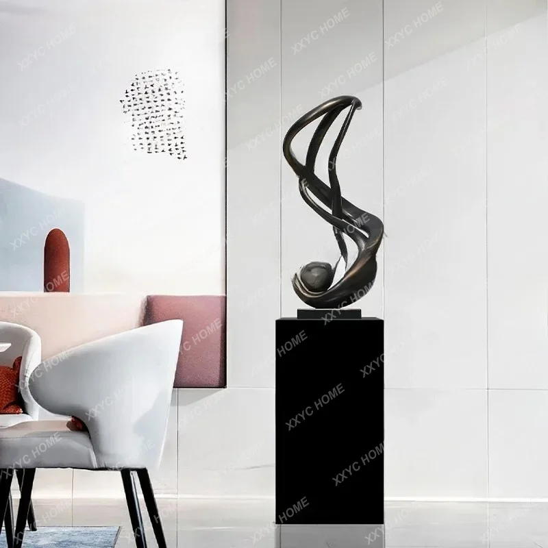 XXHotel lobby model room, living room entrance entrance floor sculpture ornament custom modern abstract decorative artwork