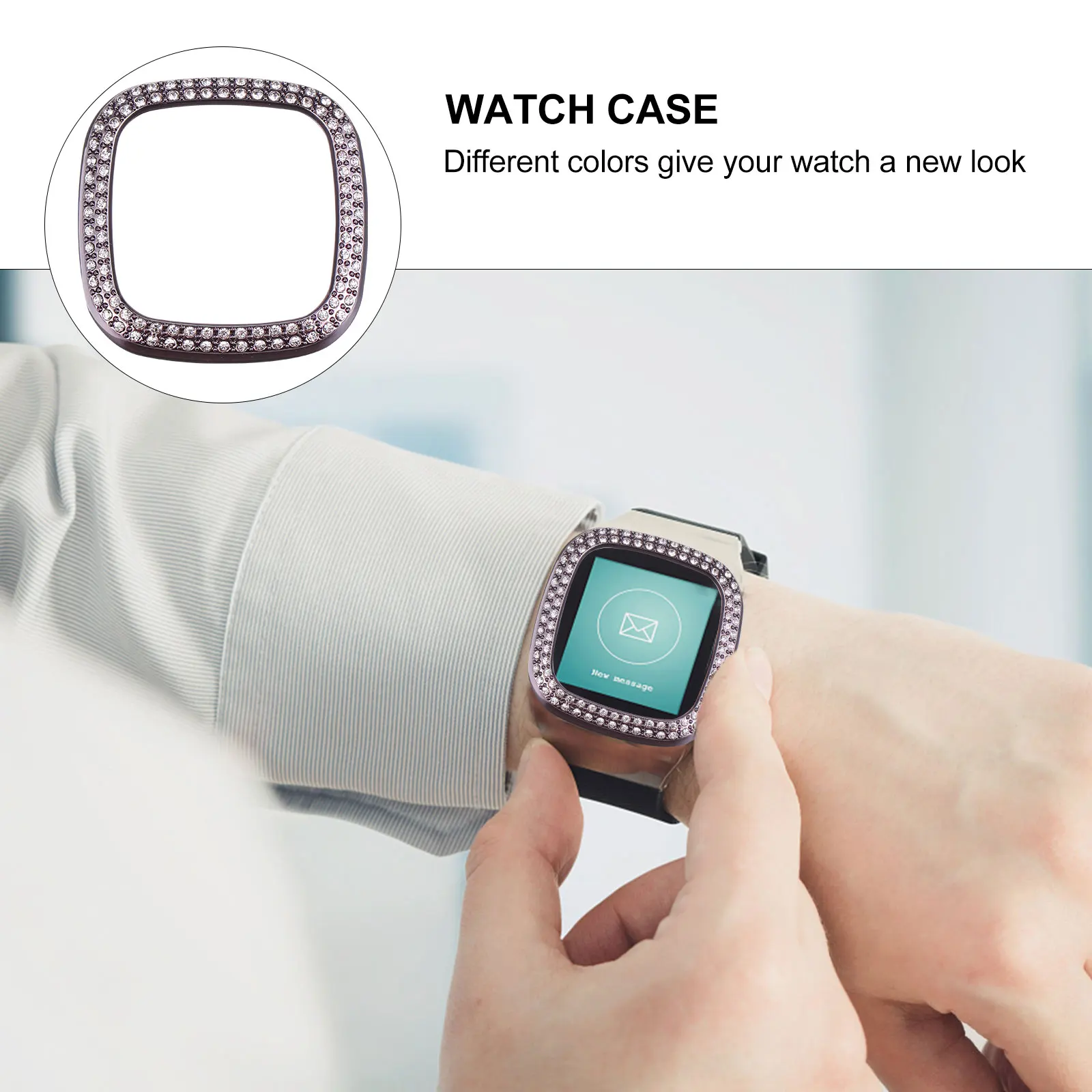 

Full Protective Smart Shell Cover For Versa3 Sense Scratchproof Dirt Resistant Easy Install Sliding Design Comfort Grip