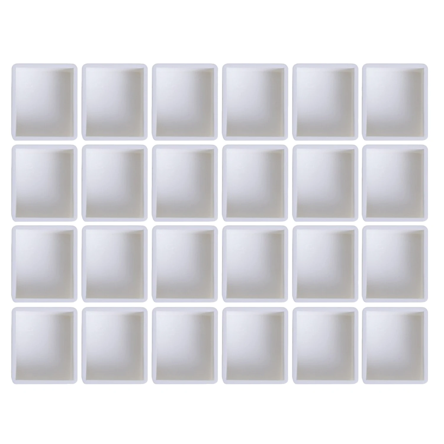 100PCS 1ml/2ml Plastic Empty Watercolor Half Paint Pans for Children Artist Student Beginners Painting Drawing Palette Paint Box