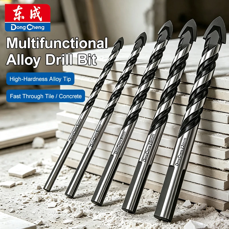 Eccentric Drill Bit Double Spiral Flute Alloy Steel Triangle Shank Multi Material Drill Bit High Hardness 5 6 8 10 12mm Set