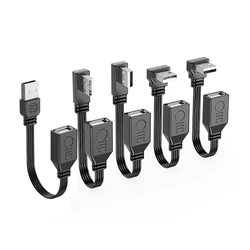 5cm 10cm 15cm 30cm 50cm 100cm 90 Degree Up & Down & Left & Right Angled USB 2.0 A Male To USB Female Extension Adapter Cable