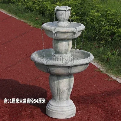 outdoor fountain European sculpture fish pond flowing water living room decoration floor garden ornament fairy garden