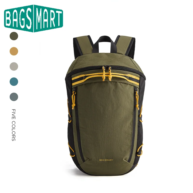 BAGSMART 14 Inch Laptop Backpack Water Resistant Outdoor Rucksack Wear Resistant Travel Daypack for Men Women Daily College