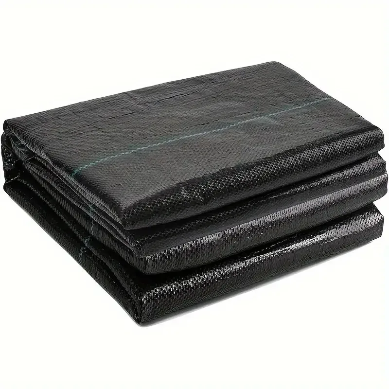 Black Heavy-duty Weed Control Fabric, Woven Weed Control Fabric, Non Slip Outdoor Rubber Foot Pads
