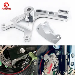 Chrome Motorcycle Aluminum Front & Rear Brake Caliper Bracket Adapter Conversion FOR Honda MSX125 Grom MSX 125 2013 2014 2015