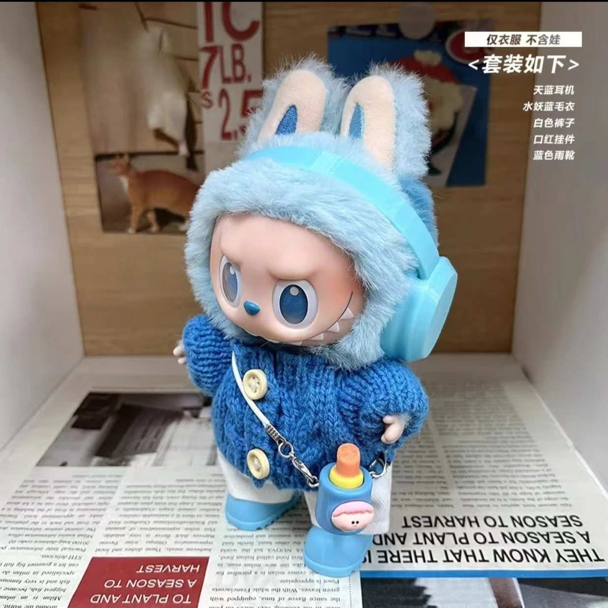 Nuevo 17cm para Ropa Labubu V1 V2 V3 monos de moda Ropa de juego de moda Labubu conjunto de Ropa de varios estilos Labubu Ropa regalo