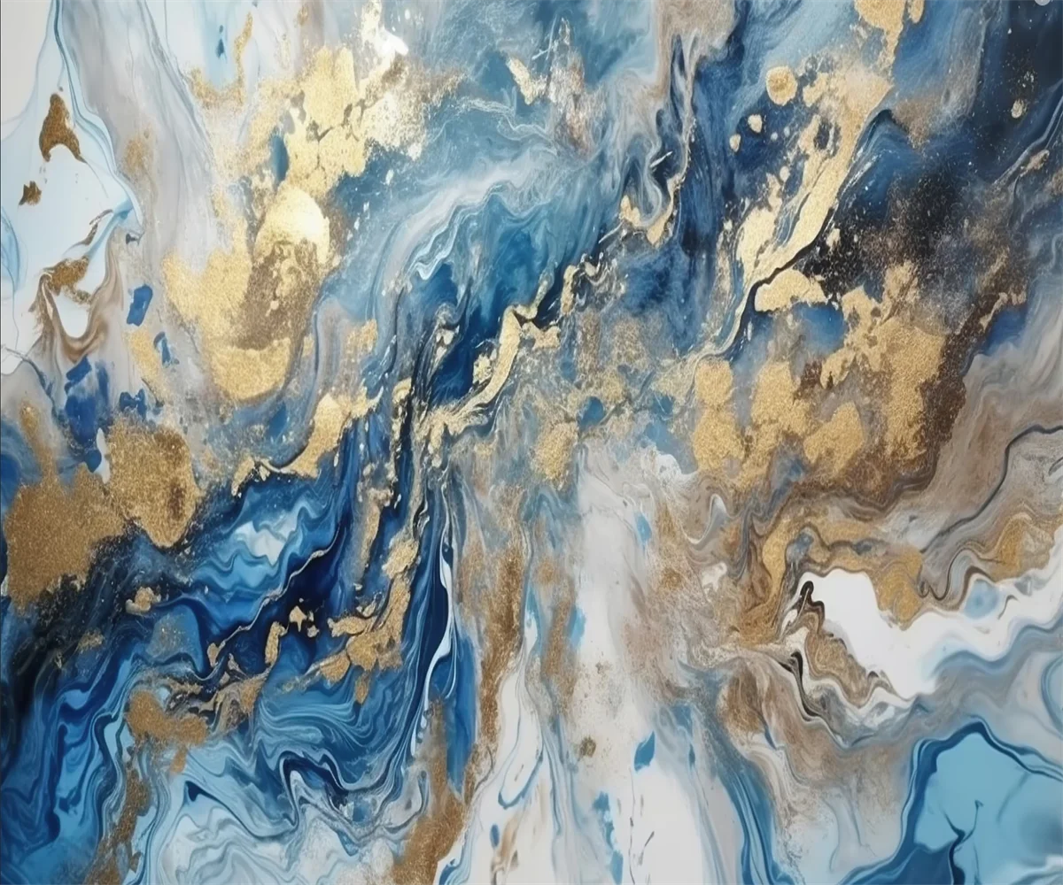 

Индивидуальные 3D-обои с абстрактным сине-золотым мраморным рисунком, декор для дома, гостиной, спальни, линейные мраморные фрески, papel de parede