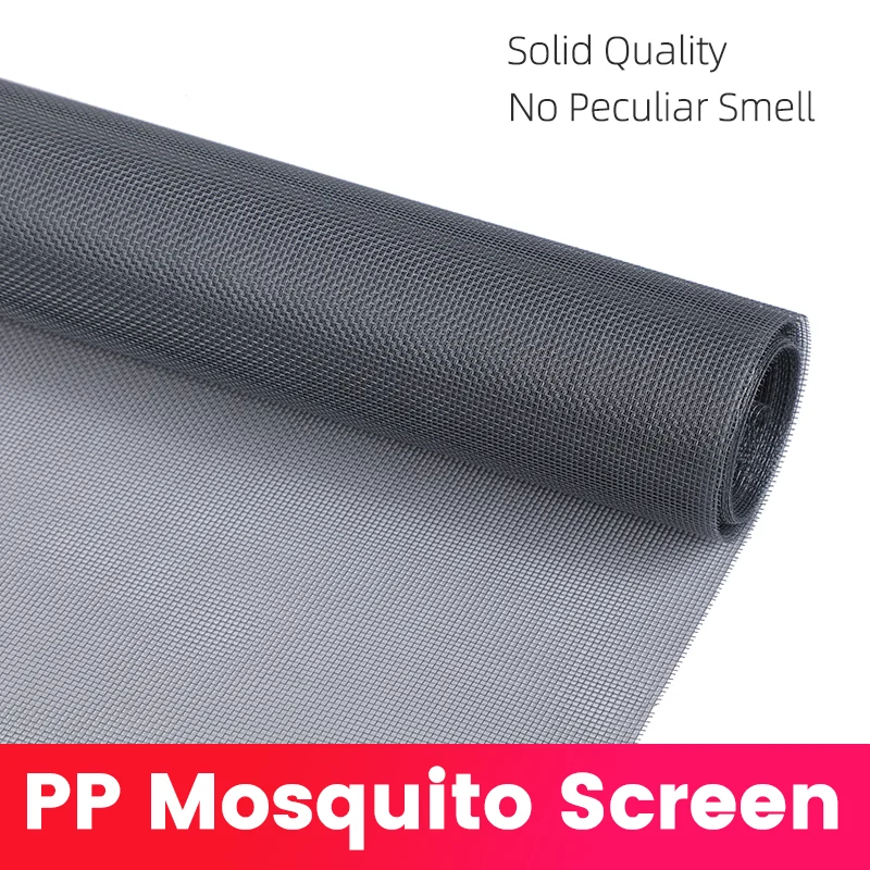 

Summer anti-mosquito screen net, PP material, large size, free 10 meters PVC pressure strip and pressure wheel tool