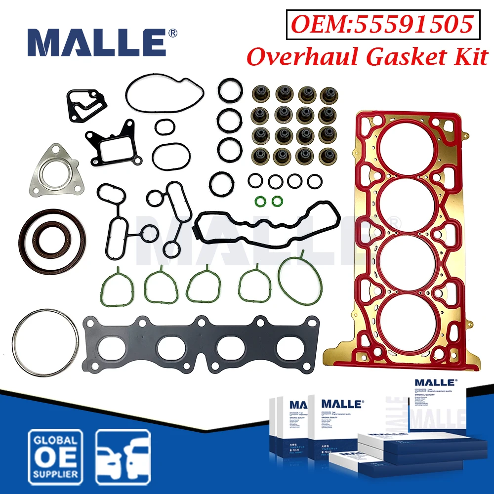 Engine Overhaul Gasket Kit For Buick 14 Encore 1.4T Tracker 1.4 LFF Auto Parts Car Accessories 55591505 Head Gasket Repair Set