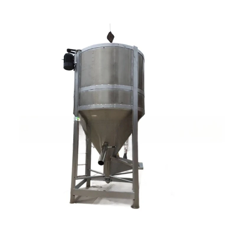 

Henan manufacturer plastic drying mixer 1 ton drying granular vertical mixer, heating plastic mixer