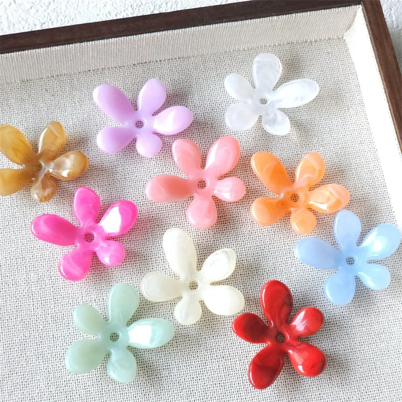 

Бесплатная доставка, 50 шт./лот, цветной принт, нерегулярные мультяшные цветы, смоляные цветочные бусины, ювелирные изделия «сделай сам», аксессуары для волос, одежда