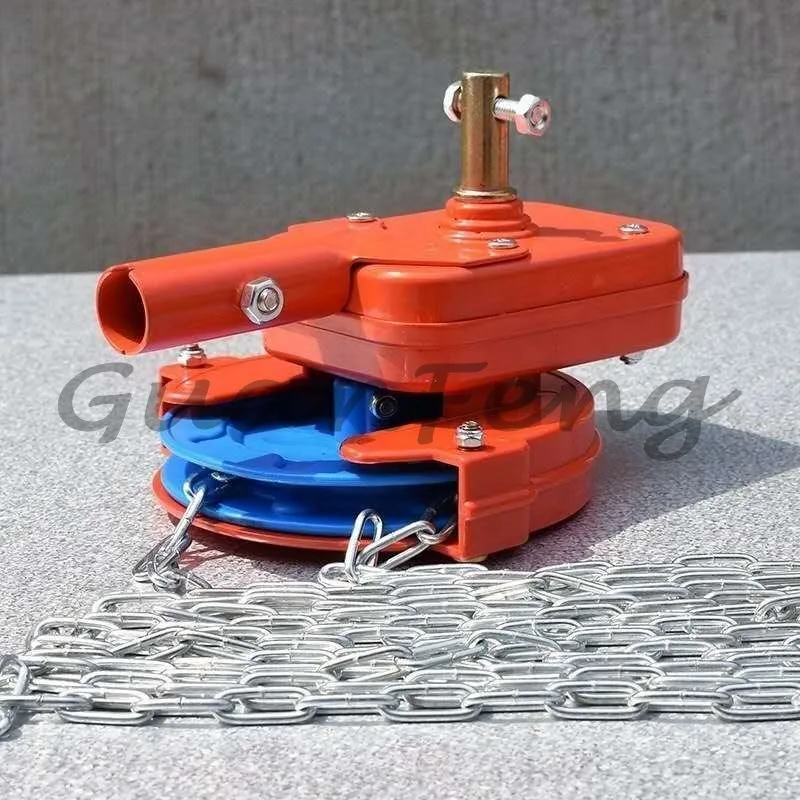 Vegetable breeding greenhouse accessories 4M chain hand crank film rolling machine Greenhouse film rolling machine