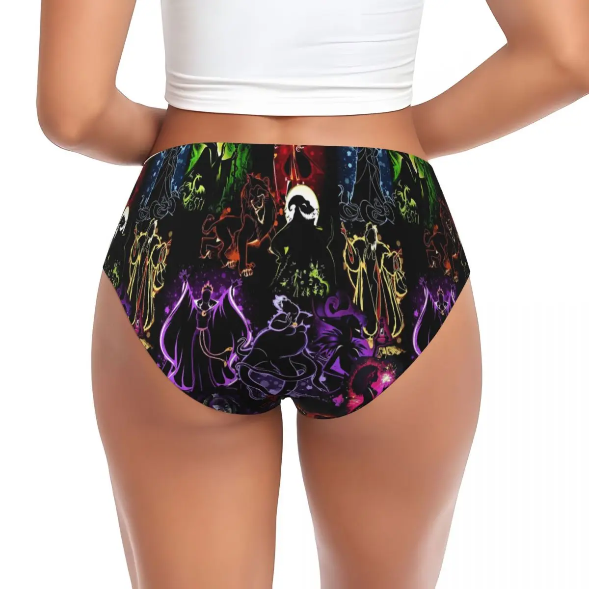Custom Villains Evil Tour Characters Brief Panties Womens Stretch Manga Underwear