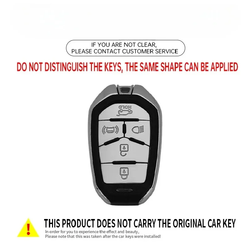 for Ssang Yong 2020 G4 Rexton Zinc Alloy+Leather Car Remote Key Case Cover Protective Shell F Auto Keychain Styling Accessories