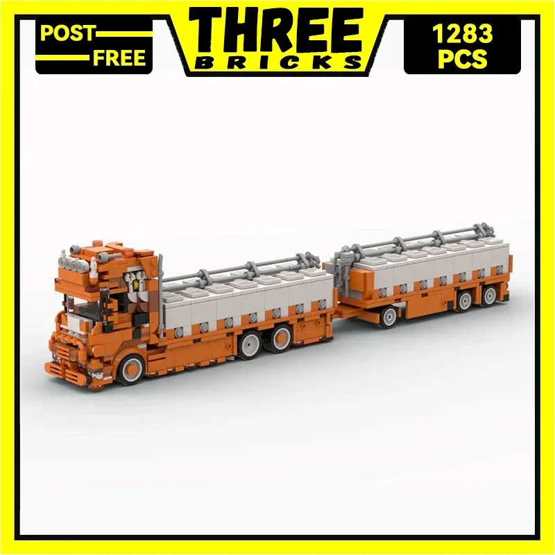 ThreeBricks Moc Building Blocks Car model series Seafood transporter V8 Technology Bricks DIY Toys For Kids Children Gifts