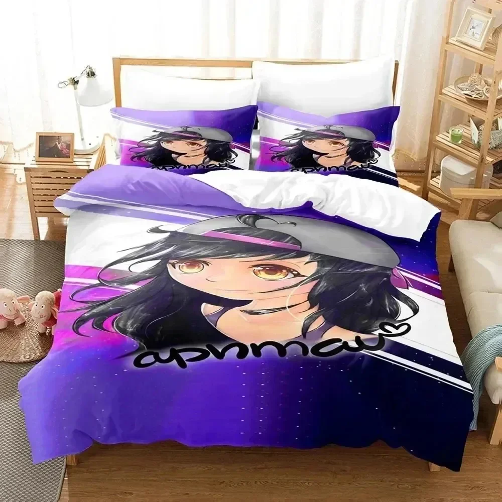 

Cartoon Kawaii Aphmaus 3D NEW Duvet Cover Pillowcase Bedding Set Adult Boy Girl Bedroom Decoration Children Single Double Large