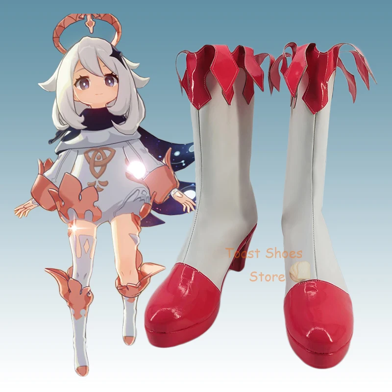 

Game Genshinimpact Paimon Cosplay Boots Comic Game for Con Halloween Party Cosplay Costume Prop Lovely Sexy Style