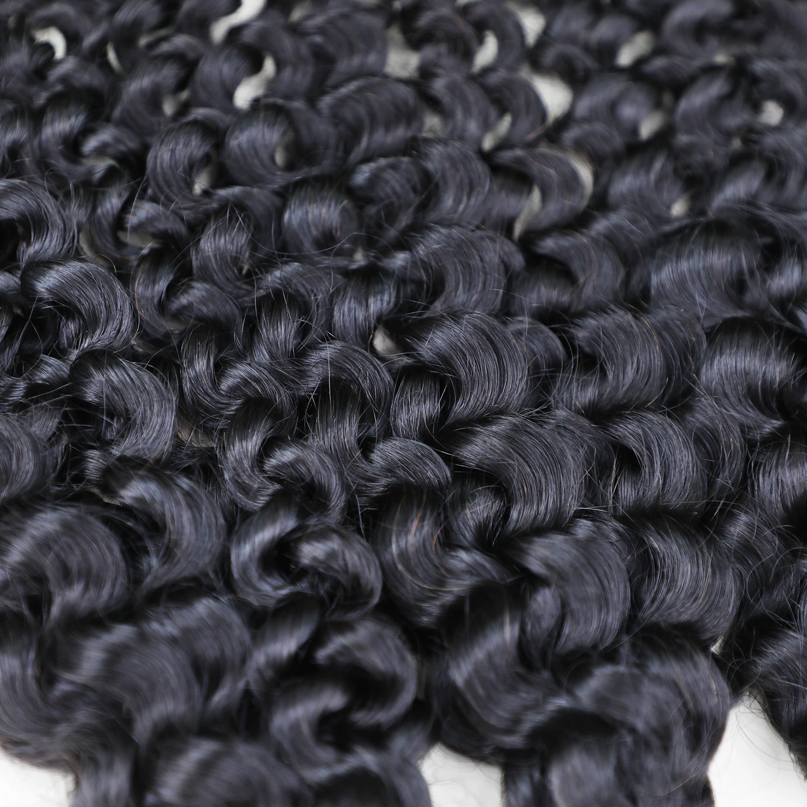 Rambut kepang jumlah besar 100% rambut manusia keriting tanpa anyaman rambut manusia massal untuk ekstensi kepang rambut Remy hitam alami Brasil 30 inci