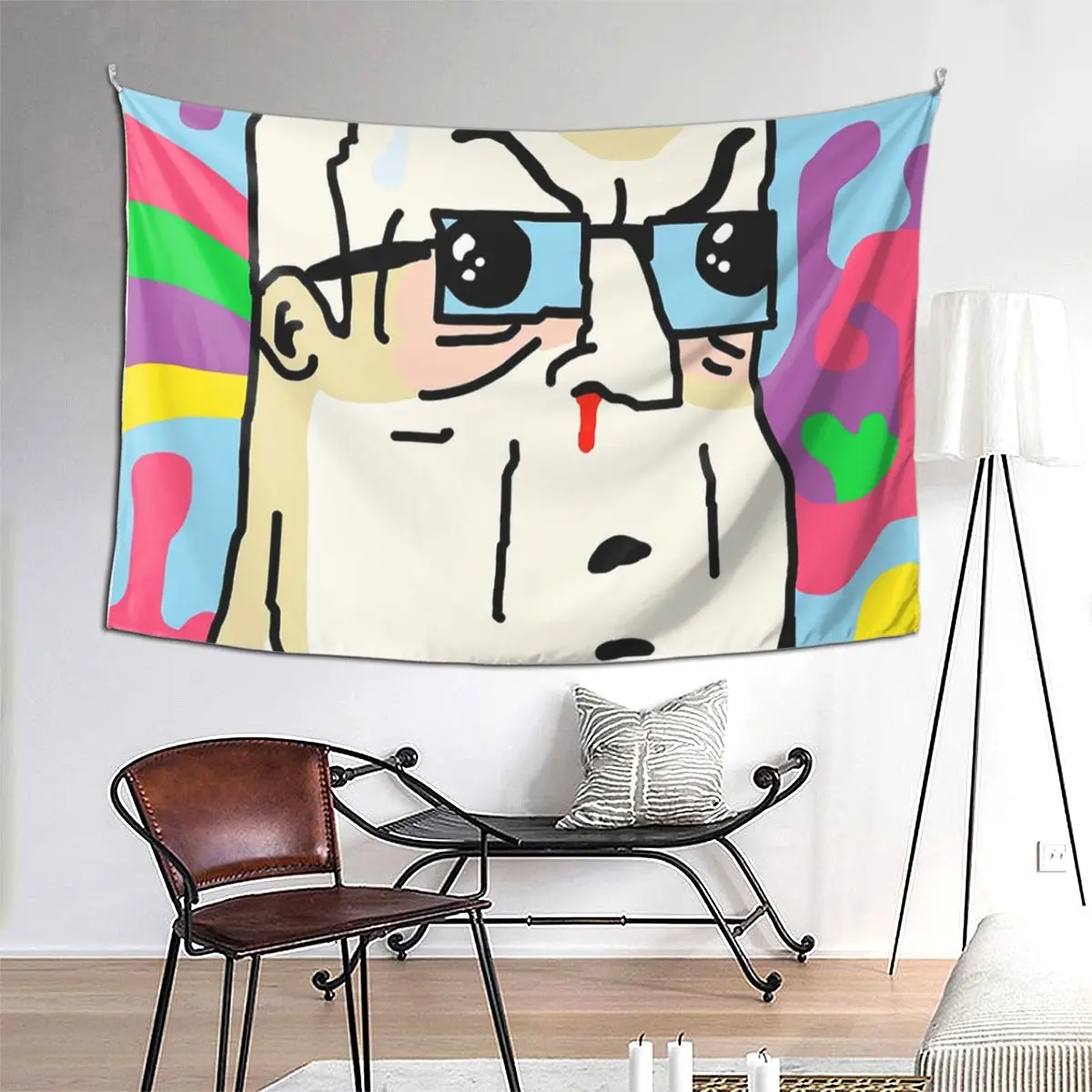 

Big Lez Feeling The Trippa Snippa (синий бордюр) гобелен художественный настенный эстетический гобелен для украшения дома для гостиной