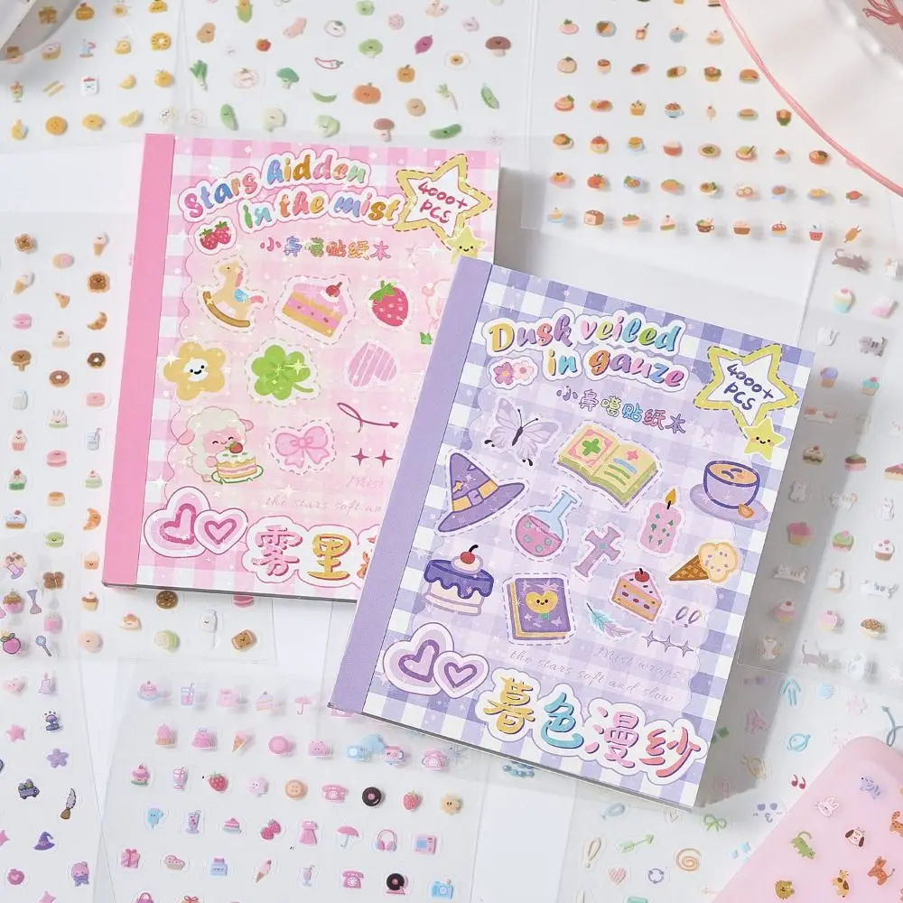 Cute Mini Nail Sticker Book Soft Embossed Diary Stickers Cartoon Self Adhesive Cup Stickers Children