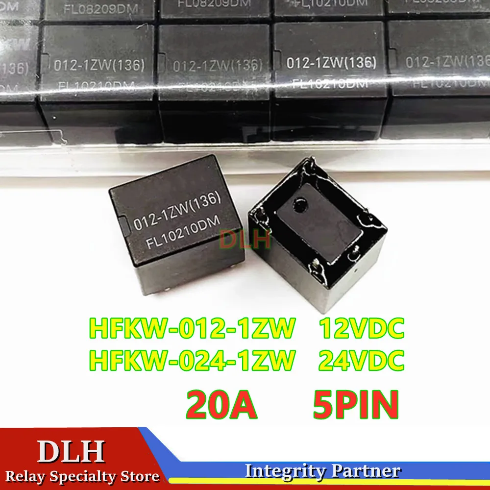 (10pieces/1lot)100%NewOriginal Automotive Relay HFKW 012-1ZW 024-1ZW HFKW-012-1ZW 12VDC HFKW-024-1ZW 24VDC 20A DIP-5PINS