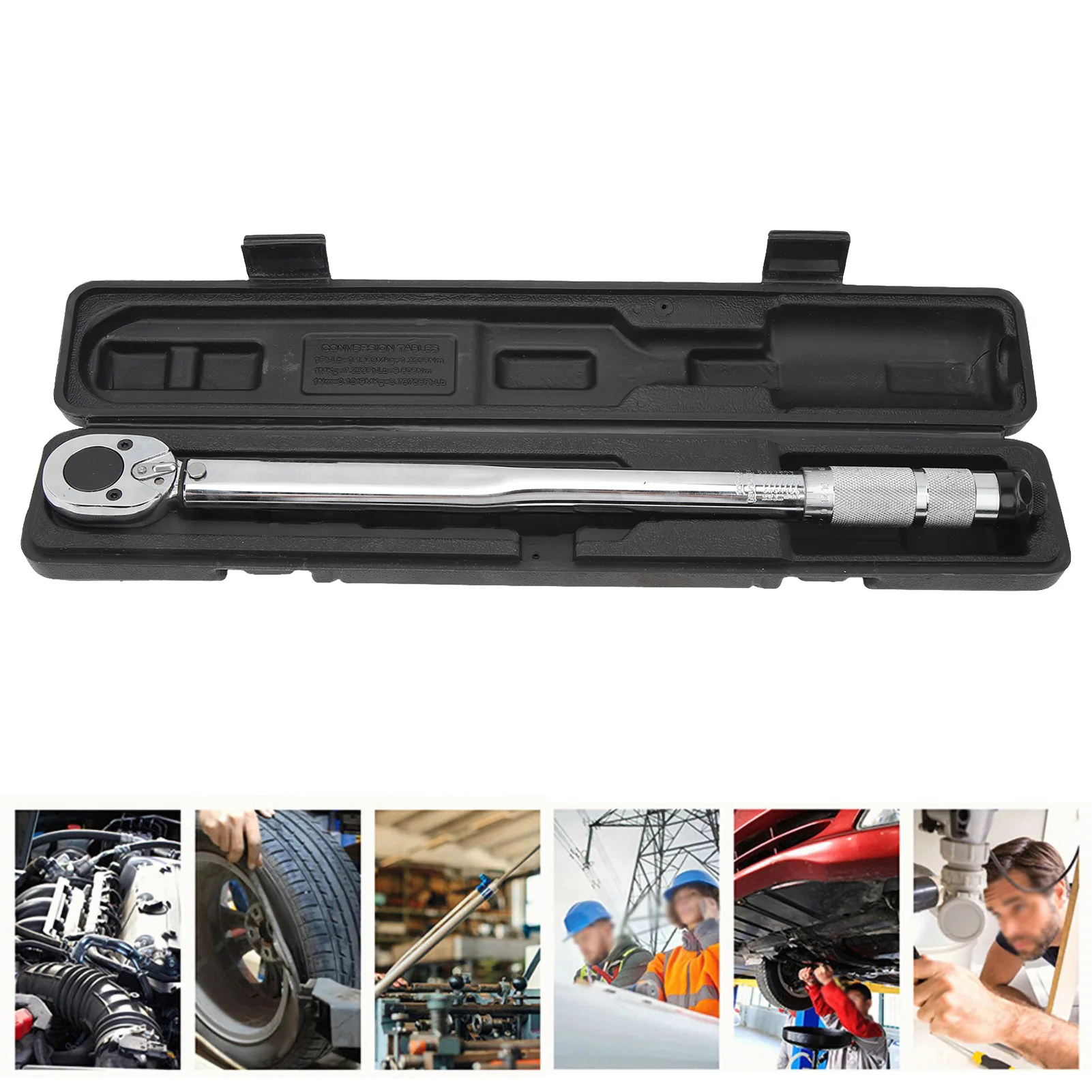 

1/2in 20Kg Drive Click Torque Wrench Accurate To 28-210Nm for Car Tires Engine Chassis Repair Quick Release/Fixation