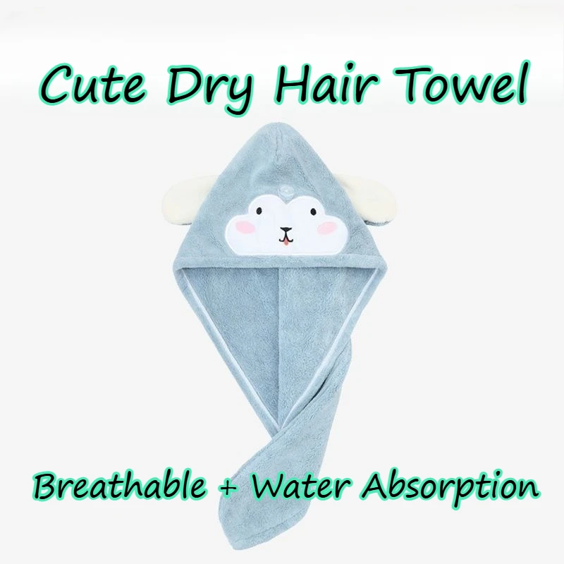 Dry Hair Towel Household Double-layers Waterproof Thick Women's Oilproof Shampoo Bathing Hat Wash Make-up Head Cover Hair Bonnet