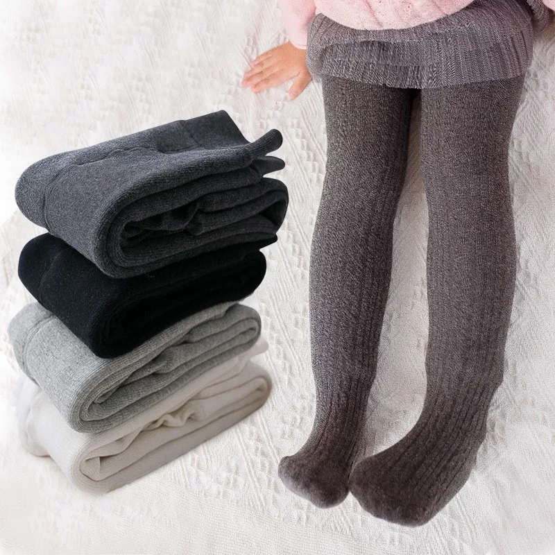 Children's pantyhose autumn and winter with fleece thickened baby pantyhose