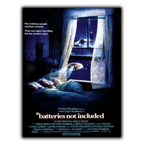 1w,Batteries Not Included Steven Spielberg METAL SIGN WALL PLAQUE Poster Print-tin sign