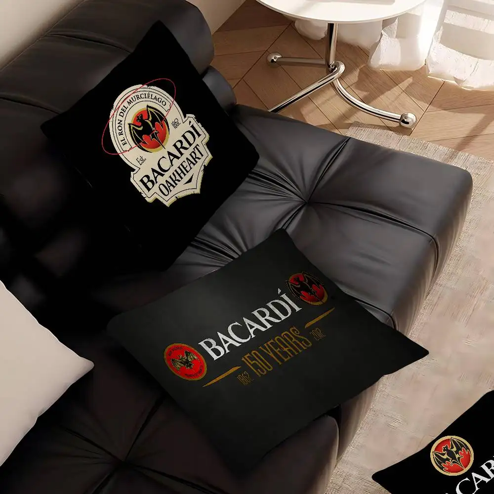 B-Bacardi Rum Vampire Bat Cushion Cover Decorative Pillow Sofa Home Decor Case Pillow Cases