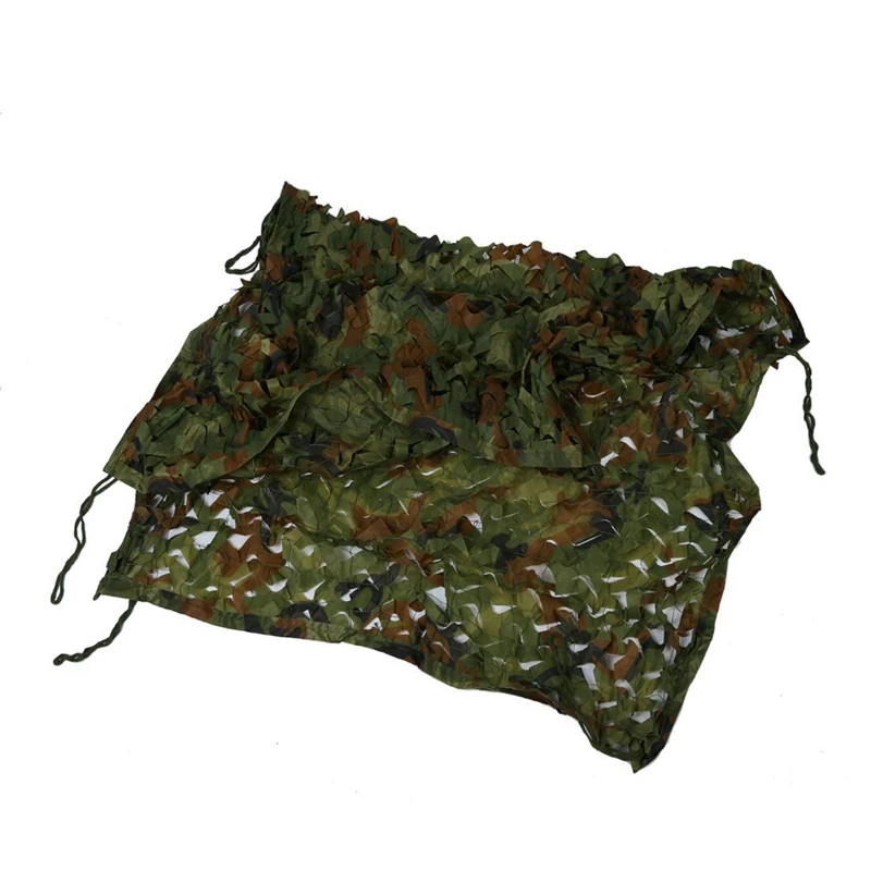 2Pcs 1Mx2m 39X78inch Woodland Camouflage Camo Net Cover Hunting Shooting Camping Army