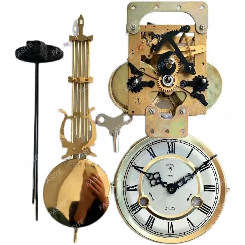 Mechanical Wall Clock Movement Repair Parts Mechanical Pendulum Clock Mechanism with Needles Accessories Maquinaria De Reloj