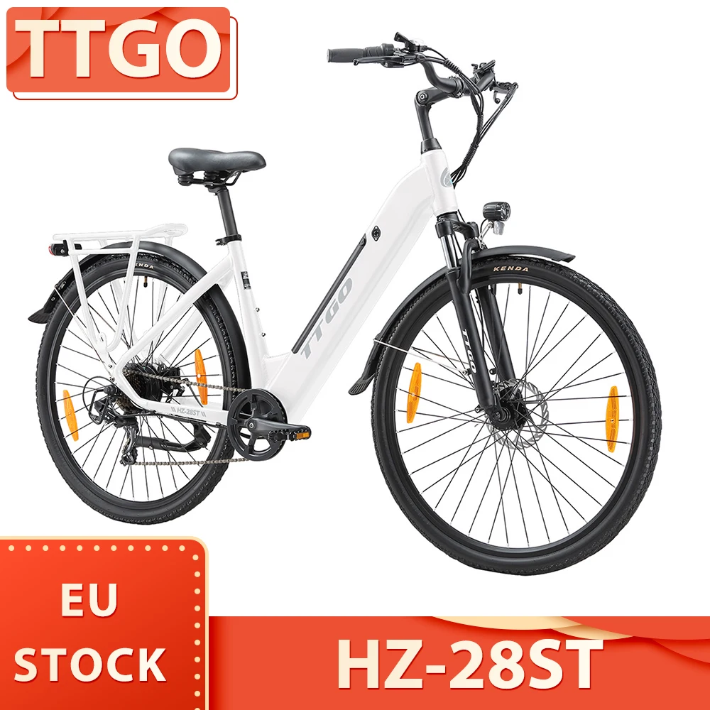 TTGO HZ-28ST Electric Bike 250W Motor 36V 20Ah Battery 700C*45C Tire 25km/h Max Speed 100km Max Range Disc Brake LCD Display