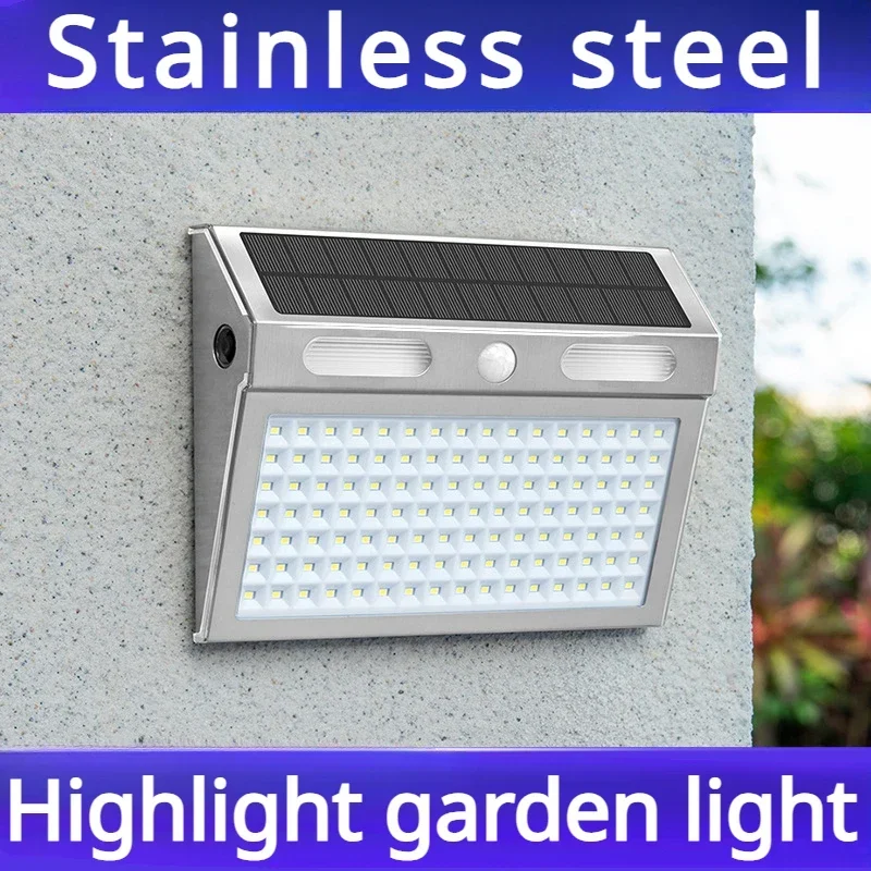 

4 Modes Sensor Light Stainless Steel Solar Lamp Home Outdoor Gate Wall Lighting Wall Lamp Outdoor Waterproof Led Garden Lamp Ho