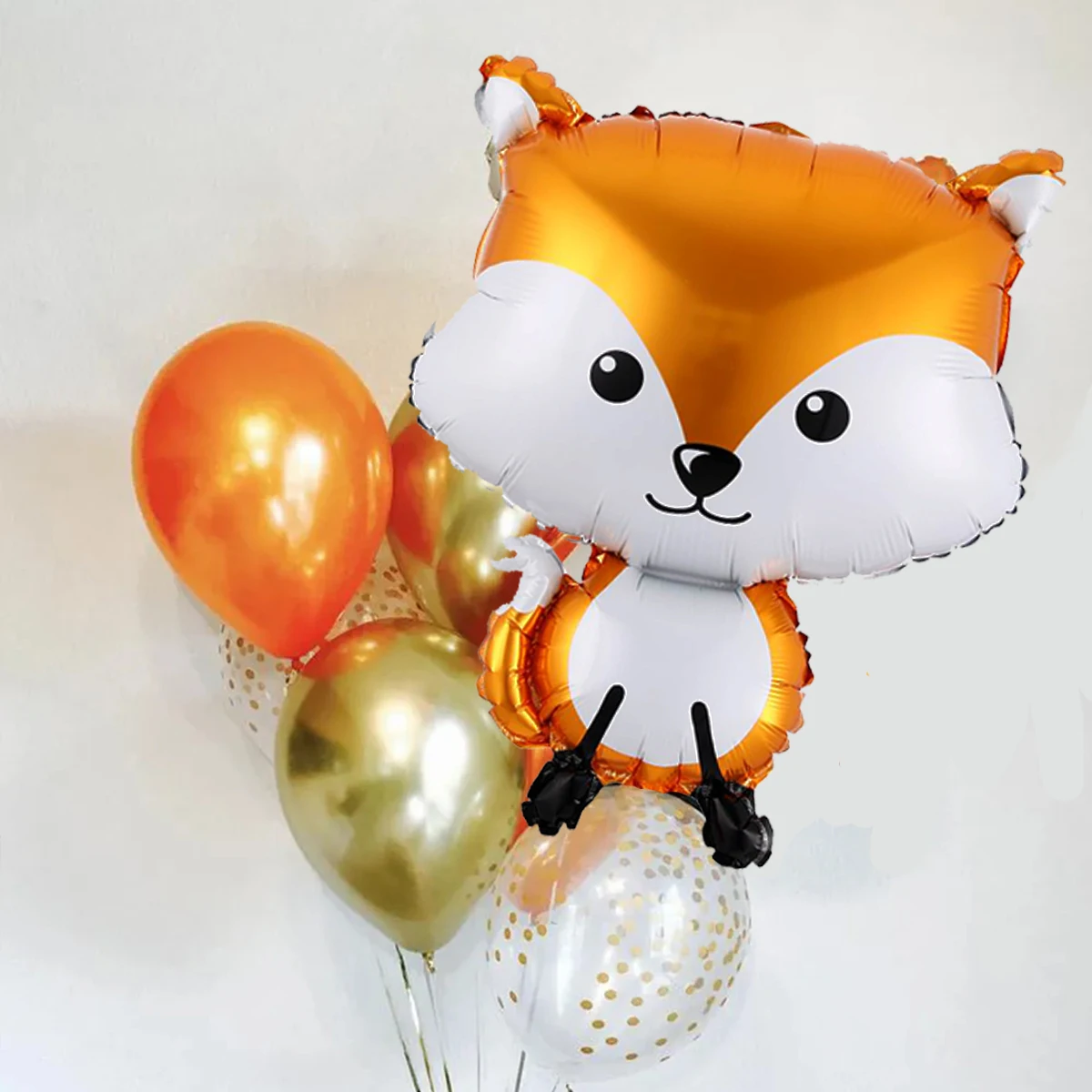 1 Set Jungle Hedgehog Fox Raccoon Balloons Cartoon Animal Aluminum Helium Balloon Birthday Safari Party Decor Classic Toys