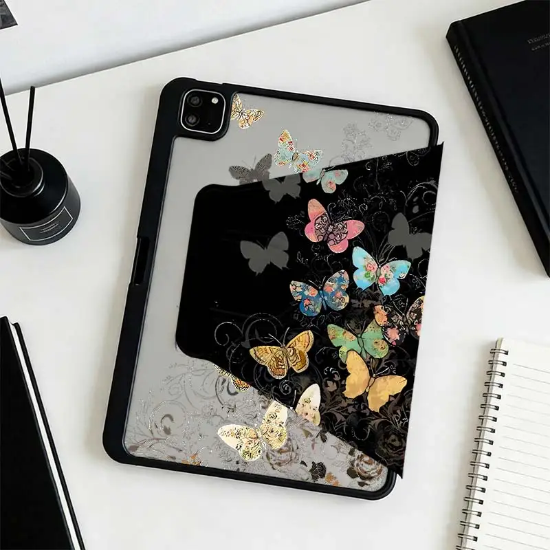 Multi-Angle 360° Rotate Acrylic Cover For iPad A16 2025 11 Air11/13 IPad Mini6 8.3 Pro 10.5 Pro11 iPad 10.2 7/8/9 4/5 10.9 10th