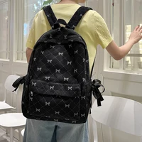 Mochila con lazo de pana para estudiantes universitarios, mochila versátil para estudiantes de secundaria y secundaria