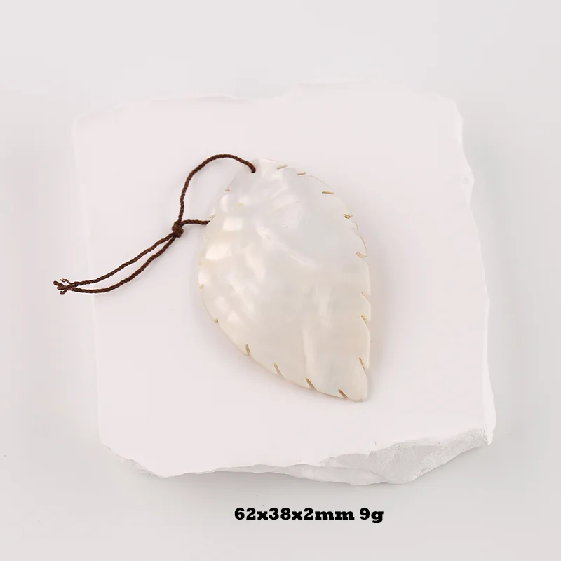 Natutal Stones  Accessories Shell with Pearl Carved Leaf Peadant for Necklace - Beads Jewellery Making  Handmade Accessories