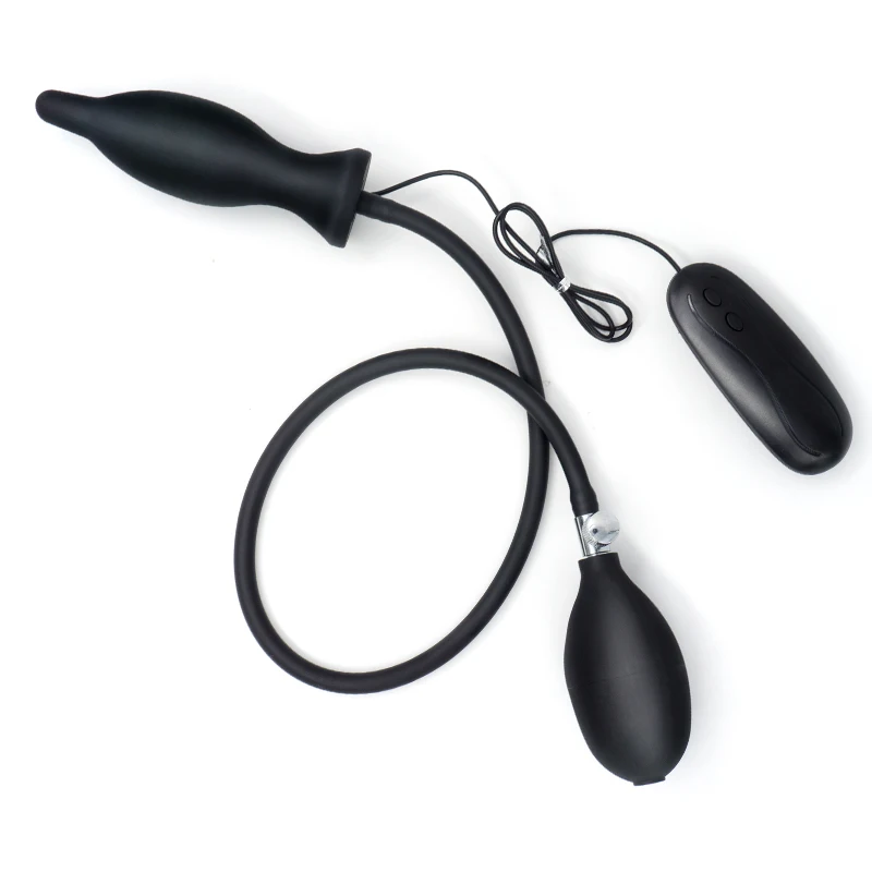 Inflatable Anal Expander Vibrator Ass Butt Plug Insert BDSM Stimulator Prostate Vagina Massager Dilator Masturbator Sexual Toys