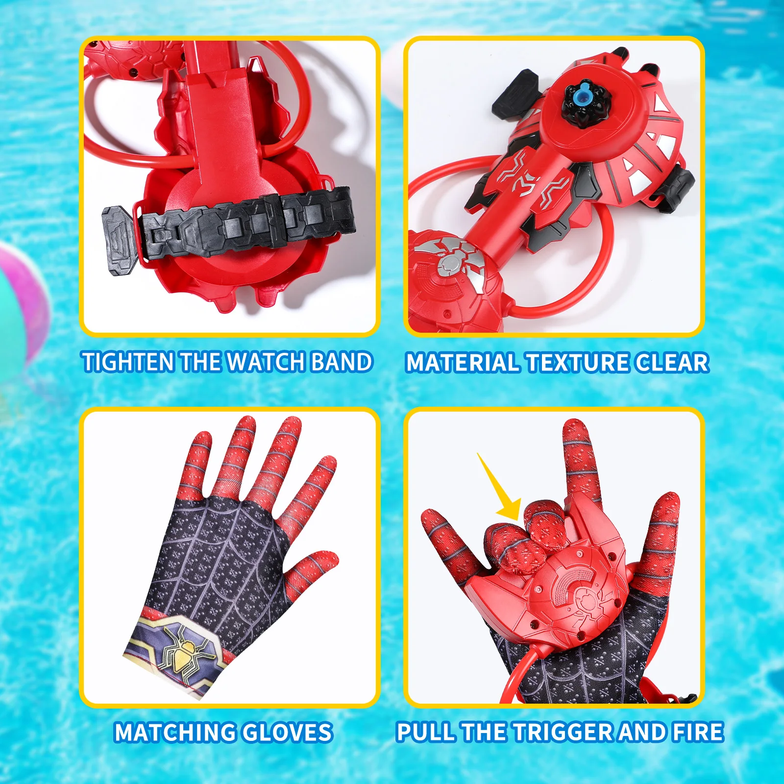 蜘蛛型水鉄砲ランチャー |     屋外ビーチ/プールパーティー用水遊びおもちゃ |     子供の休日や誕生日プレゼント