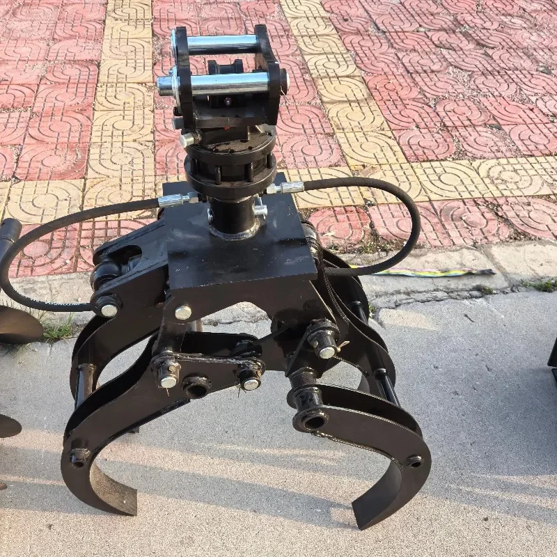 Mini Excavator Attachments Digging Bucket Rake Ripper Auger Wood Grabber Quick Hitch Suitable for 1ton-3.5ton Excavator