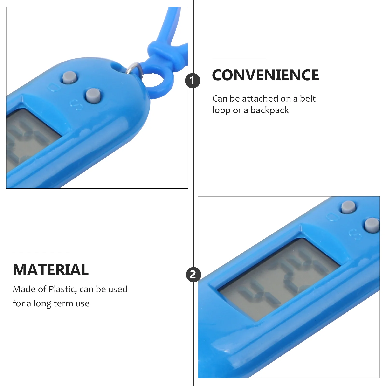 

4 Pcs Keychain Pocket Watch Durable Material Easy Time Reading Great Gift Kids Boys Plastic Digital Clock Watches With Key