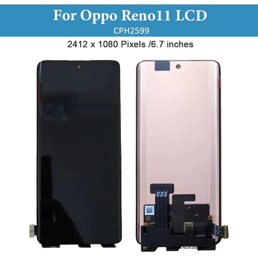 Sostituzione Touch Screen AMOLED originale per Oppo Reno11, Display LCD, 6.7 \