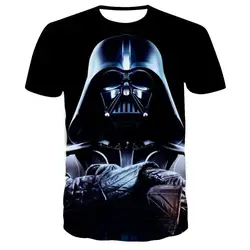 Summer New Amazon Star Wars Men's 3D Digital Print Short Sleeve T-Shirt