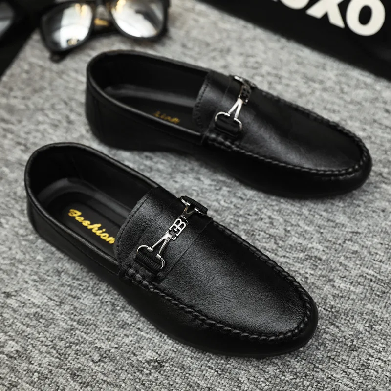 2023 Italian Mens Shoes Casual Luxury Brand Summer Men Loafers Leather Moccasins Light Breathable Slip on Boat Shoes