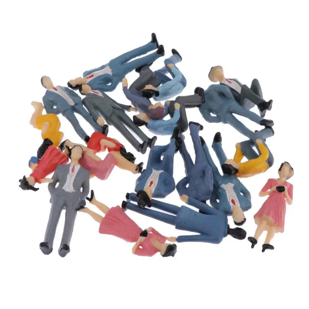 20pcs People Passengers Plastic Models Multicolored Building Park