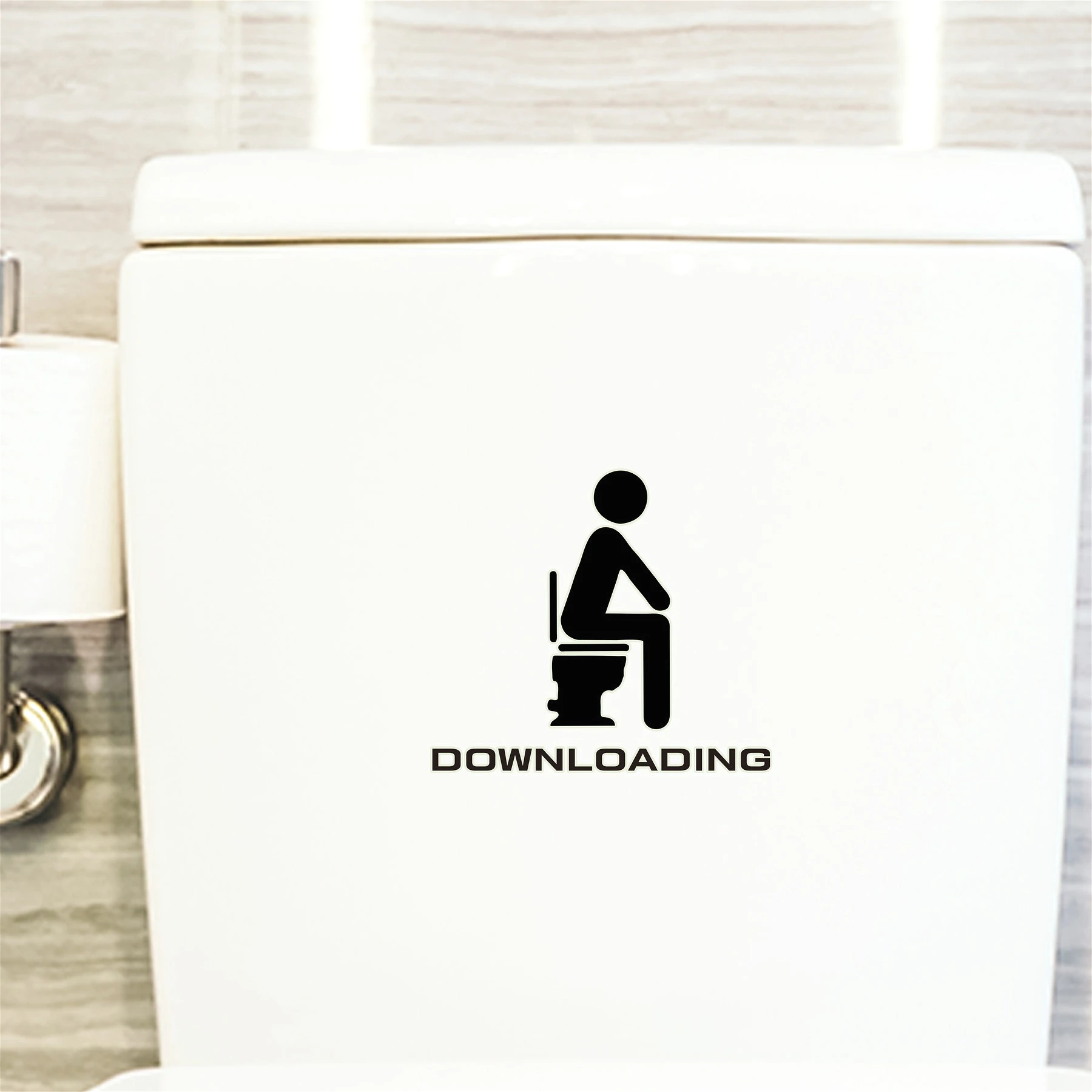 1 قطعة تنزيل ملصقات المرحاض الإنجليزية القابلة للإزالة ملصقات الحائط المنزلية للمرحاض، ملصقات المرحاض