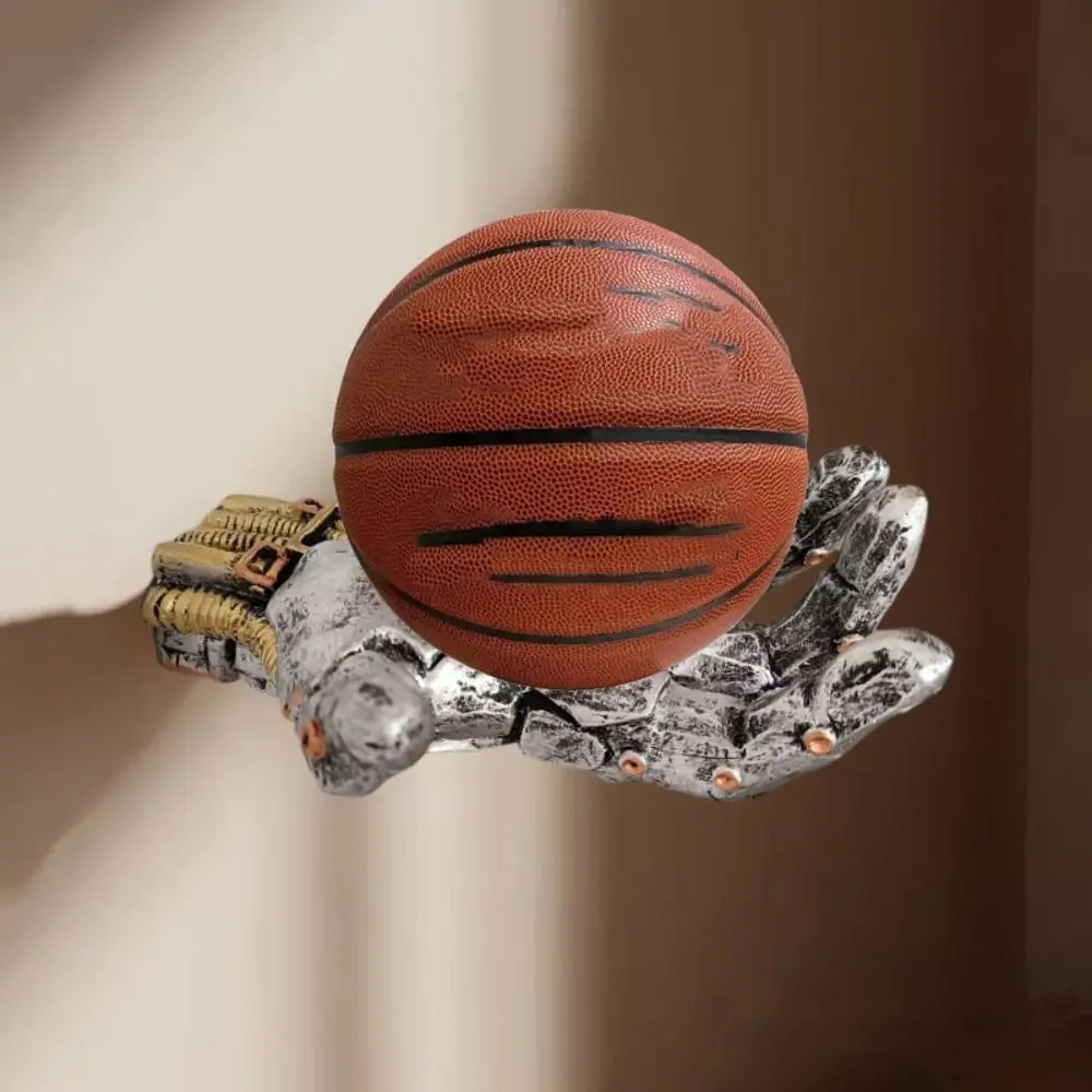 Model Resin Basketball Storage Rack Wall Mounted Creative Wall Hanging Decoration Handmade Art Background Pendant Bedroom
